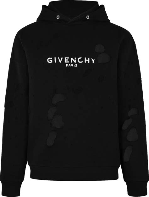 givenchy paris hoodie ripped|givenchy destroyed hoodie.